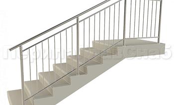 Нержавеющие ограждения для школ и детских садов с вертикальным заполнением “Частокол” - вариант №1 для крыльца в Казани. Готовые проекты ПерилаГлавСнаб Нержавеющие ограждения для школ и детских садов с вертикальным заполнением “Частокол” - вариант №1 для крыльца в Казани. Готовые проекты ПерилаГлавСнаб