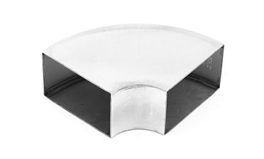 Отвод поручня под сварку 60х40х130x1.5  90°, полированный 600 Grit (AISI 304) k675 купить в Казани