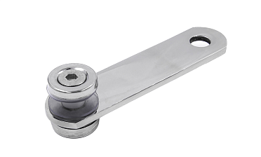 Стеклодержатель пластинчатый 2хМ8 (половинка), по центрам 85х5 мм, полированный, шайбы 5 мм штамп., под стекло 6-12 мм, (AISI 304) k023-1/2 купить в Казани