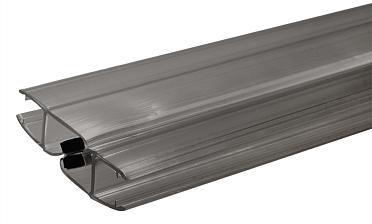 Комплект уплотнителей для стекла 8мм (2 шт.), полупрозрачный черный, стекло-стекло, с магнитом 90°/180°, 2,2 м t210-2 BL купить в Казани