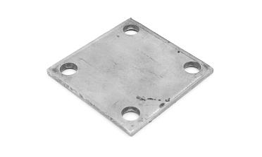 Фланец стойки 75х75х5 (4.3), AISI 304 #200, 4 отв. М10 (аналог Ф-0115) k115-5 купить в Казани