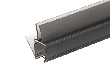 Уплотнитель для стекла 8мм, полупрозрачный черный, пол-стекло 2,2 м t206-2 BL  купить в Казани