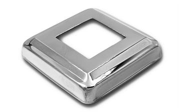 Низ стойки фигурный под трубу 40х40 мм, 82х82х0.8, высота 19 мм, полированный (AISI 304) k030-999 купить в Казани