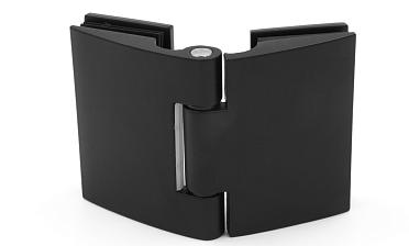 Петля для душевой кабины стекло-стекло 180°, без реза, нержавеющая сталь AISI 304, черная t313 BL купить в Казани