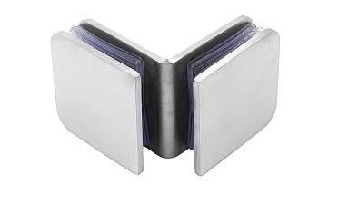 Коннектор для душевой кабины стекло-стекло 90° 45х45 мм шлифованный t725-2 SSS  купить в Казани