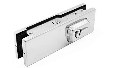 Замок для стеклянной двери угловой с круглым ригелем комплект, полированный t150 PSS купить в Казани