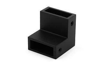 Соединитель труба-труба для трека 30х10 мм, 90°, нержавеющая сталь AISI 304, черная t460 BL купить в Казани