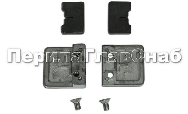 Стеклодержатель литой, под стекло 8 мм. 4+4 мм. на плоскость 42х22,5х42  полированный (AISI 304) k003 2