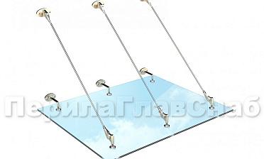 Комплект фурнитуры для козырька 1500х1500 (на вантах/тягах) k671-15-15 купить в Казани