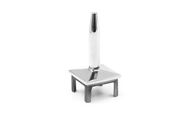 Наконечник палец (солдатик) на стойку из профильной трубы 40х40х1.5 мм, литой, усеченный, облегченный, полированный, нержавеющий AISI 304 k285-2 купить в Казани