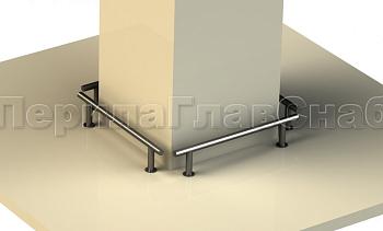 Защитный отбойник для автомобилей из черного металла в Казани. Готовые проекты ПерилаГлавСнаб