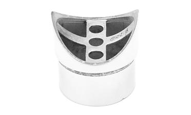 Наконечник седловина прямая 90° на стойку Ø50.8 мм, под поручень Ø50.8 мм, литая, полированная, AISI 304, k559 купить в Казани