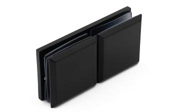 Коннектор для душевой кабины стекло-стекло 180°, 45х45, черный, вырез 71 t734 BZn купить в Казани