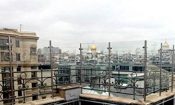 Ветрозащитное ограждение на стойках из нержавейки в Казани. Готовые проекты ПерилаГлавСнаб