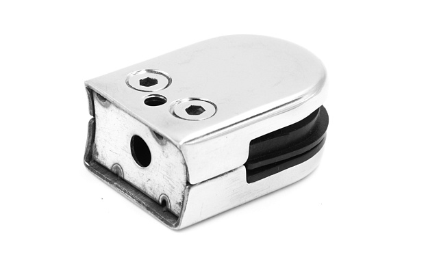 Стеклодержатель штампованный под стекло 8 мм (4+4 мм), под стойку Ø38.1 мм 40х24х54, шлифованный (AISI 304) Фk038-2 Стеклодержатель штампованный под стекло 8 мм (4+4 мм), под стойку Ø38.1 мм 40х24х54, шлифованный (AISI 304) Фk038-2