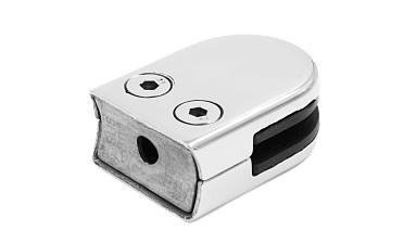 Стеклодержатель штампованный под стекло 8 мм (4+4 мм), под стойку Ø38.1 мм 40х24х55, полированный (AISI 304) k038 купить в Казани