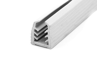 Уплотнитель в поручень с пазом 27х30 для стекла 12мм, EPDM СЕРЫЙ Фk306-G купить в Казани