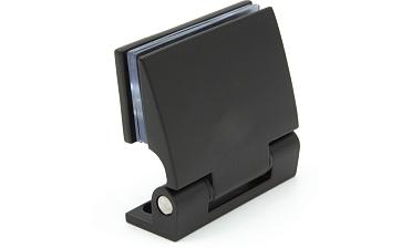 Петля для душевой стена-стекло 90°, односторонняя, без реза, нержавеющая сталь AISI 304, черная t315 BL  купить в Казани