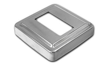 Низ стойки под трубу 50х25 мм, 84х84х0.6 мм, высота 17 мм, полированный (AISI 304) k398 купить в Казани