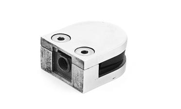 Стеклодержатель литой, под стекло 8 мм. 4+4 мм. на плоскость 40х22х48 полированный (AISI 304) k002-2 купить в Казани