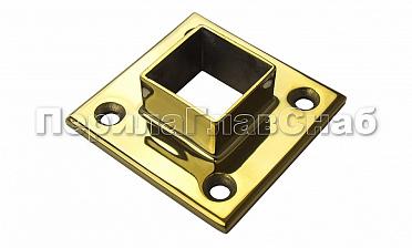 Фланец для трубы 40х40 мм, полированный, под золото (AISI 304) Фk223-88 купить в Казани