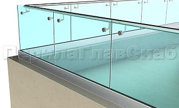 Ограждение кровли на несущем стекле и алюминиевом профиле в Казани. Готовые проекты ПерилаГлавСнаб