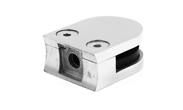 Стеклодержатель литой с вставками под стекло 8-10 мм, закругленный под Ø50.8 мм, 40х22х50, полированный, (AISI 304) k001-8 купить в Казани