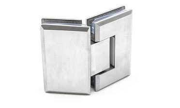 Петля для душевой стекло-стекло 90х55 мм, 135°, нержавеющая сталь AISI 304, шлифованная t302 SSS купить в Казани