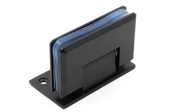 Петля для душевой стена-стекло 90х55 мм, 90°, односторонняя, цинк, черный t305 BZn купить в Казани