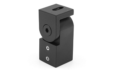 Держатель труба-стена, регулируемый, Ø19 мм, нерж., черный t908 BL купить в Казани