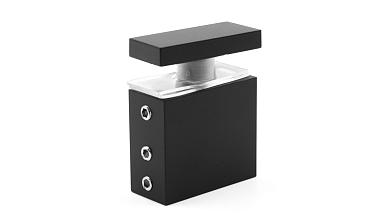 Соединитель труба-стекло для прямоугольного трека, нержавеющая сталь AISI 304, черная t462 BL купить в Казани