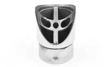 Наконечник седловина косая 30° на стойку Ø50.8 мм, под поручень Ø50.8 мм, литая, полированная, AISI 304, k560 купить в Казани