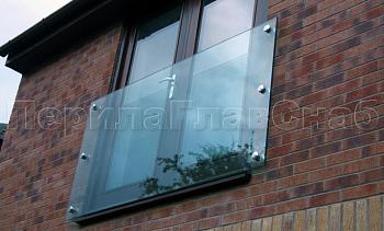 Ветрозащитное ограждение без стоек, на точечном креплении в торец в Казани. Готовые проекты ПерилаГлавСнаб