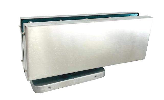 Фитинг нижний со встроенным доводчиком для стеклянной двери до 80 кг, шлифованный t185-2 SSS  