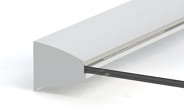 Комплект профиля козырькового анодированного, для стекла 20 мм (10+10 мм), 1000 мм  k300-20-1000 купить в Казани