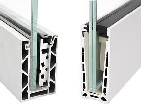 Алюминиевый профиль для стекла зажимной купить в Казани