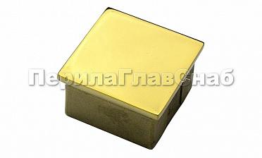 Заглушка для профильной трубы 40х40 мм, литая, полированная, под золото Фk224-88 купить в Казани