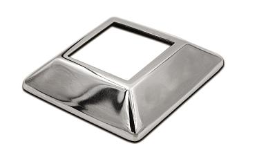 Низ стойки под трубу 40х40 мм, 80х80х1, высота 20 мм, полированный (AISI 304) k064-3 купить в Казани