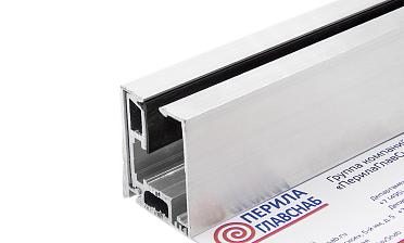 Алюминиевый зажимной профиль 3000 мм для стекла 8-12 мм, неанодированный, с отверстиями т40-8 AL купить в Казани