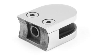 Стеклодержатель литой под стекло 8 мм (4+4 мм), под стойку Ø38.1 мм 40х22х49, полированный (AISI 304) k001-4 купить в Казани