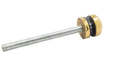 Комплект торцевого крепления несущего стекла, гайка-шайба Ø50х10х18 мм с внутренней резьбой М16, полированный, под золото (AISI 201) Фk277-88 купить в Казани