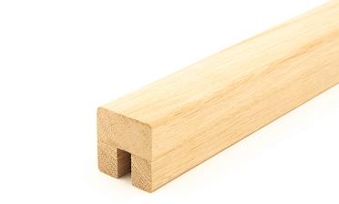 Дубовый поручень 40х40 некрашеный С ПАЗОМ, Премиум Ф-1077 купить в Казани