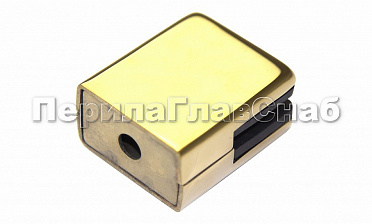 Стеклодержатель штампованный квадратный на плоскость для стекла 8 мм (4+4 мм), полированный, под золото (AISI 304) Фk352-88 купить в Казани Стеклодержатель штампованный квадратный на плоскость для стекла 8 мм (4+4 мм), полированный, под золото (AISI 304) Фk352-88 купить в Казани