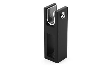 Соединитель труба-стекло для трека 30х10 мм, нержавеющая сталь AISI 304, черная t461 BL купить в Казани