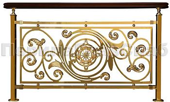 Латунные ограждения лестниц серии – Людовик XL03 в Казани. Готовые проекты ПерилаГлавСнаб