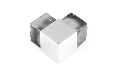 Отвод для поручня с пазом 40х40 мм, полированный, (AISI 304) k546 купить в Казани