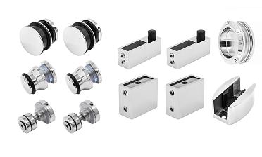 Комплект раздвижной системы для стеклянной душевой, нержавеющая сталь AISI 304, полированная t401 PSS купить в Казани