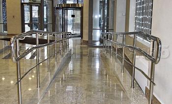 Ограждение пандуса с одним ригелем в Казани. Готовые проекты ПерилаГлавСнаб