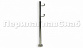 Стойка для пандуса: под 2 поручня Ø38,1 мм для инвалидов, полированная, высота 900 мм  (AISI 304) k750