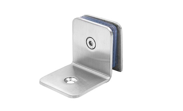 Коннектор для душевой кабины стена-стекло 90°, 45х45, шлифованный  t722-2 SSS 5